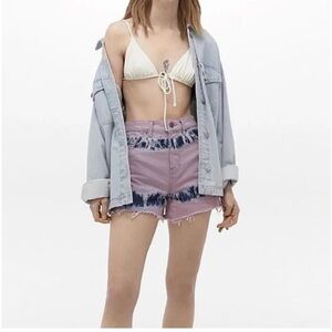 Urban Outfitters BDG Pax Pink Tie Bye Shorts Size 26